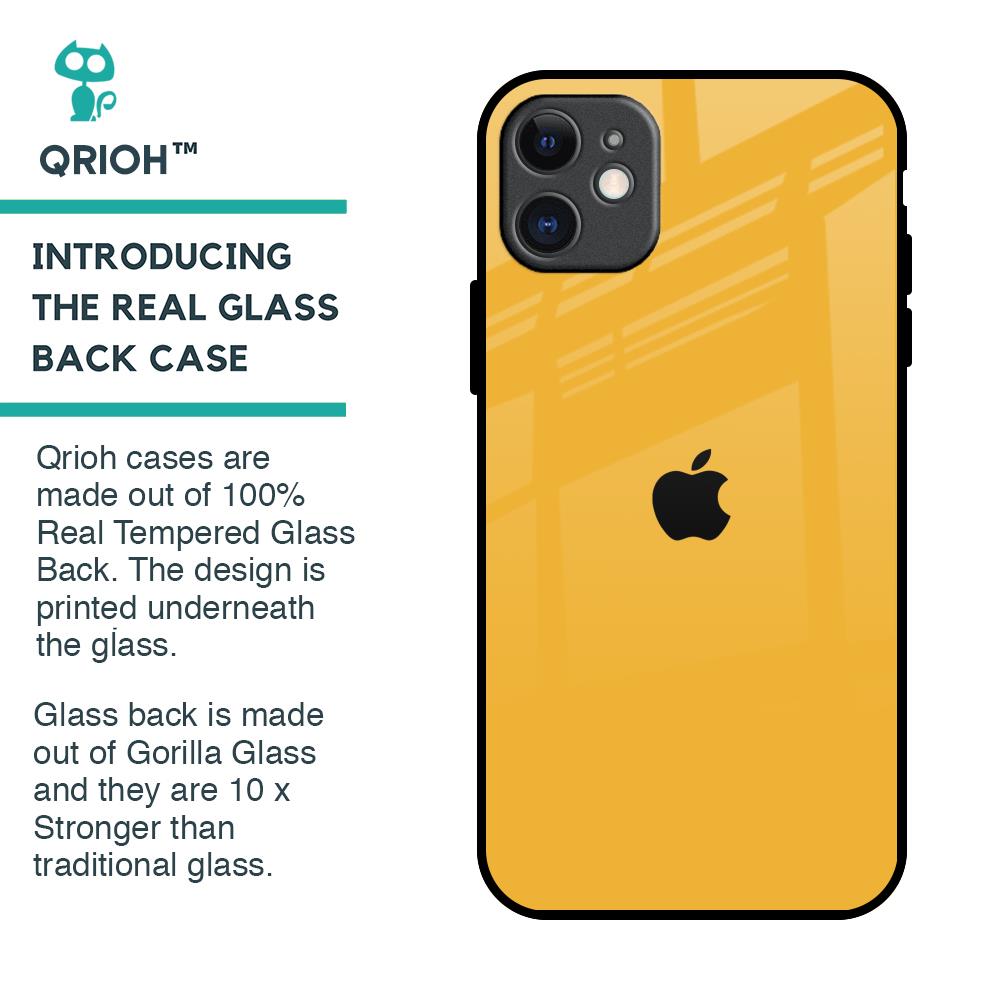 Fluorescent Yellow Glass case for iPhone 11