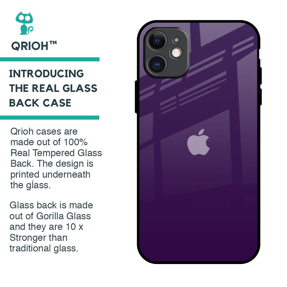Dark Purple Glass Case for iPhone 11