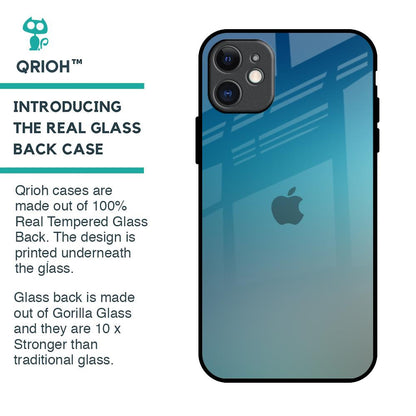 Sea Theme Gradient Glass Case for iPhone 11