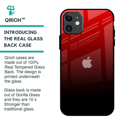 Maroon Faded Glass Case for iPhone 11