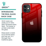 Maroon Faded Glass Case for iPhone 11
