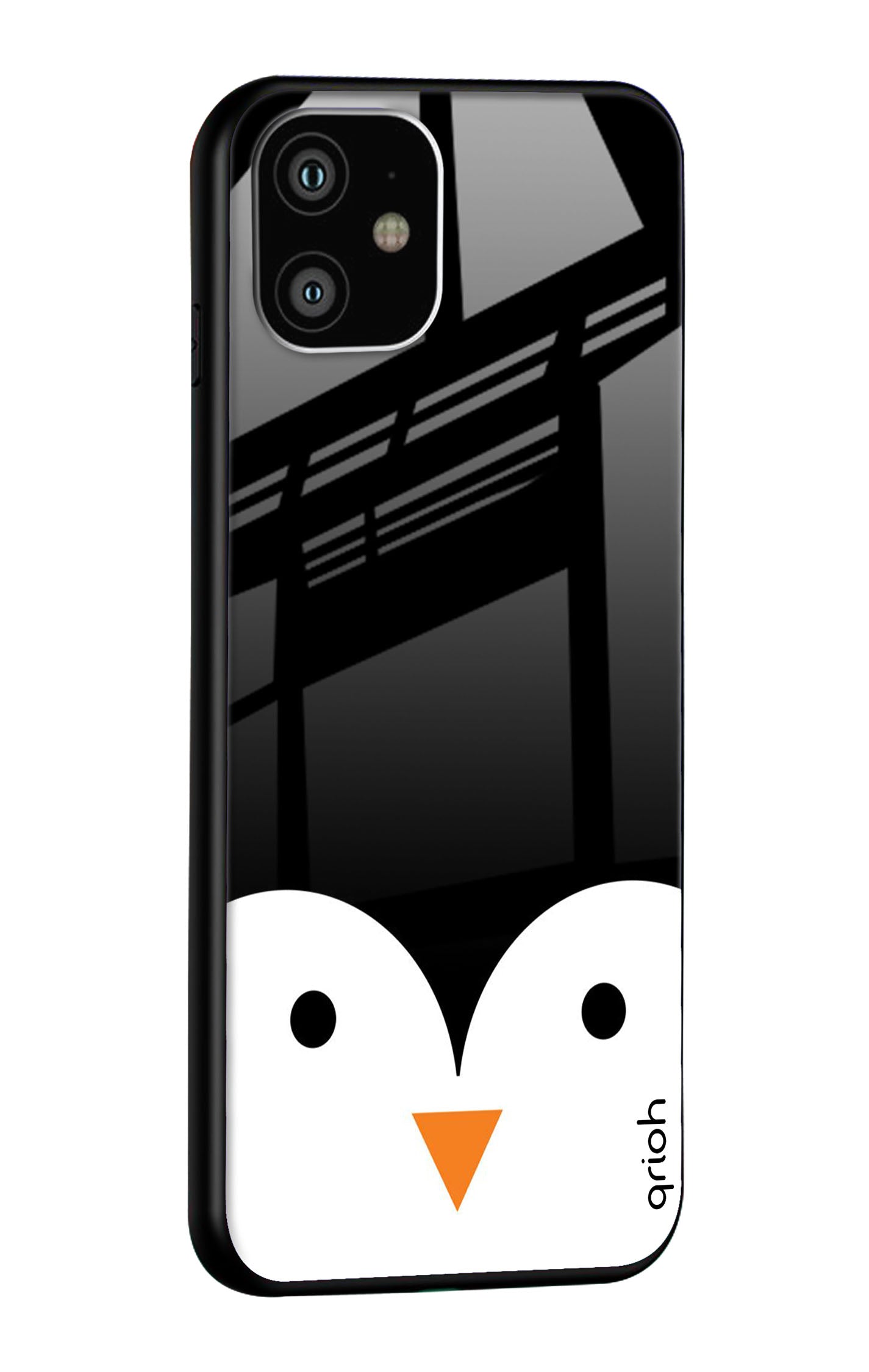 Cute Penguin Glass Case for iPhone 12