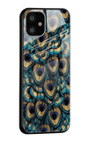 Peacock Feathers Glass case for iPhone 11