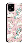 Balloon Unicorn Glass case for iPhone 12