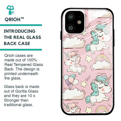 Balloon Unicorn Glass case for iPhone 11