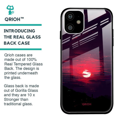 Morning Red Sky Glass Case For iPhone 11