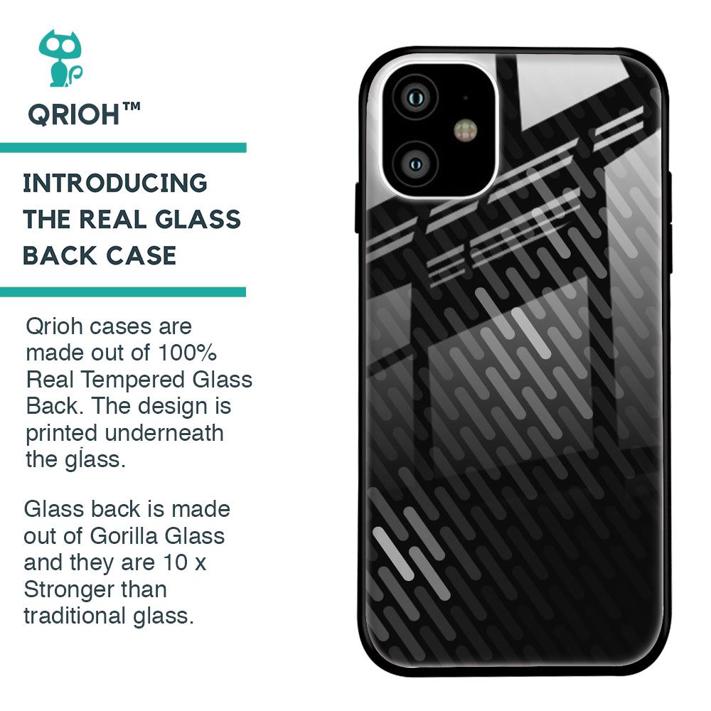 Dark Abstract Pattern Glass Case For iPhone 11