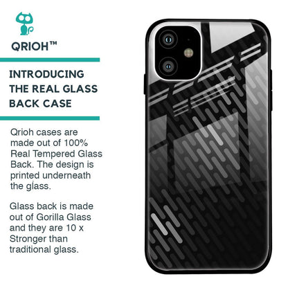 Dark Abstract Pattern Glass Case For iPhone 11