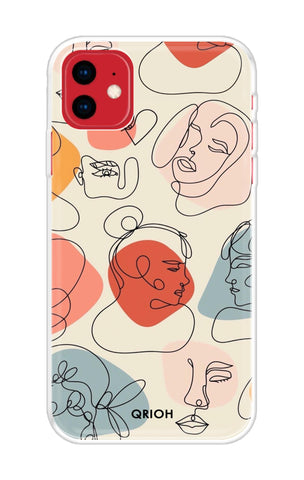 Abstract Faces iPhone 11 Back Cover