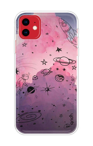 Space Doodles Art iPhone 11 Back Cover