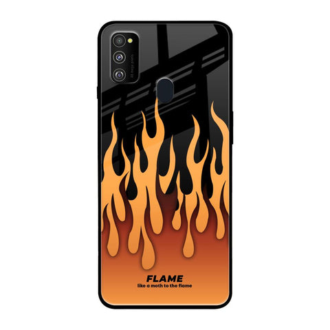 Fire Flame Samsung Galaxy M30s Glass Back Cover Online