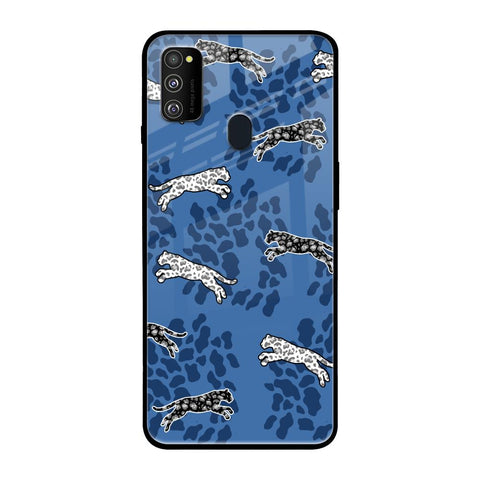 Blue Cheetah Samsung Galaxy M30s Glass Back Cover Online