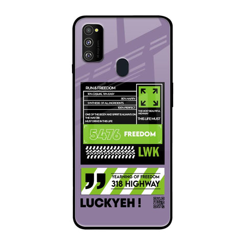 Run & Freedom Samsung Galaxy M30s Glass Back Cover Online