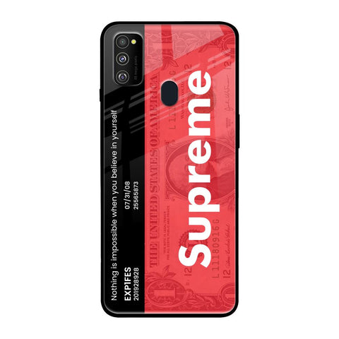 Supreme Ticket Samsung Galaxy M30s Glass Back Cover Online