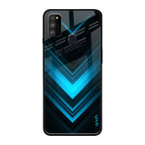 Vertical Blue Arrow Samsung Galaxy M30s Glass Back Cover Online