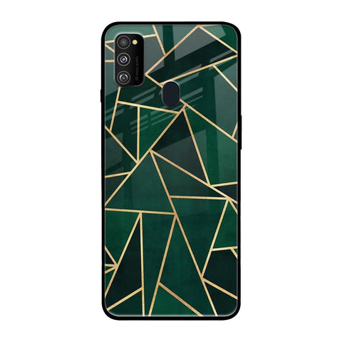 Abstract Green Samsung Galaxy M30s Glass Back Cover Online