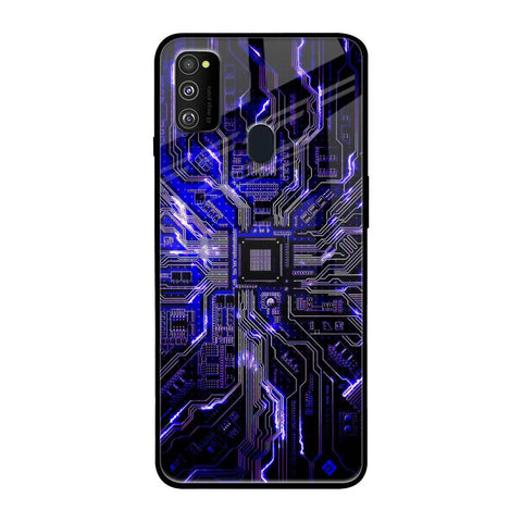 Techno Color Pattern Samsung Galaxy M30s Glass Back Cover Online