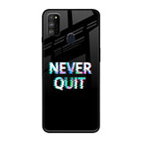 Never Quit Samsung Galaxy M30s Glass Back Cover Online