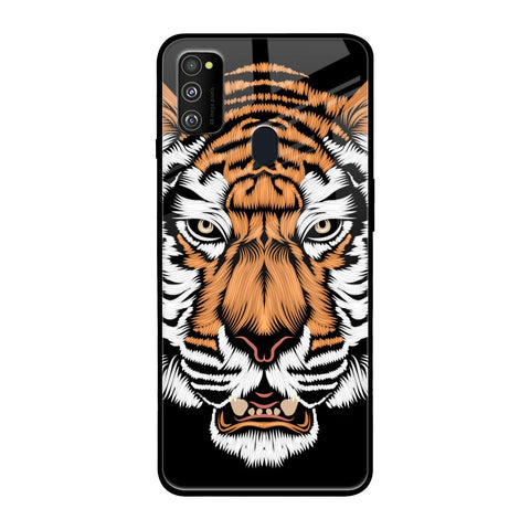 Angry Tiger Samsung Galaxy M30s Glass Back Cover Online