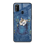 Kitty In Pocket Samsung Galaxy M30s Glass Back Cover Online