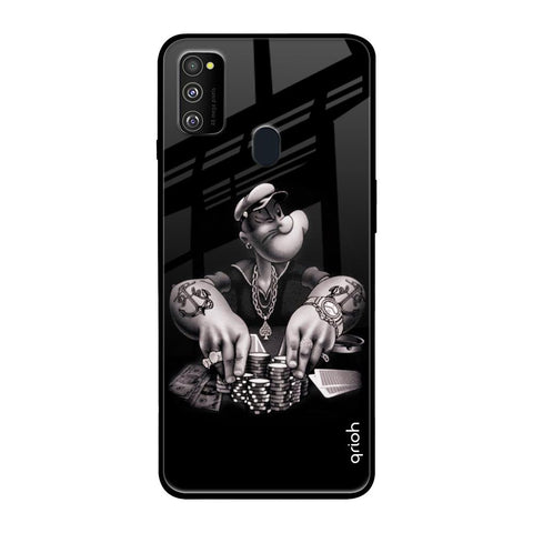 Gambling Problem Samsung Galaxy M30s Glass Back Cover Online