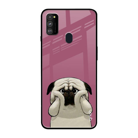 Funny Pug Face Samsung Galaxy M30s Glass Back Cover Online