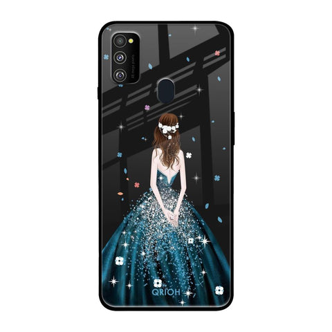 Queen Of Fashion Samsung Galaxy M30s Glass Back Cover Online