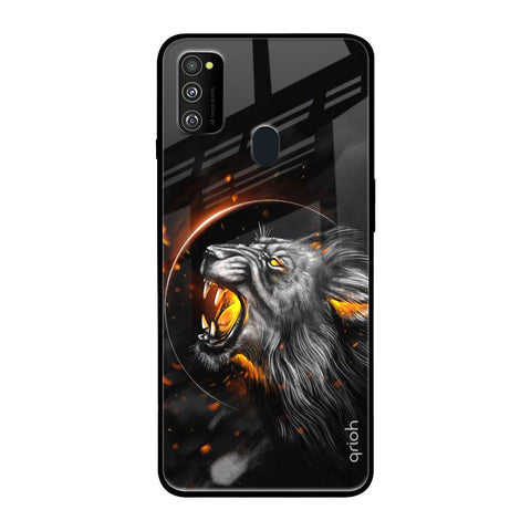 Aggressive Lion Samsung Galaxy M30s Glass Back Cover Online