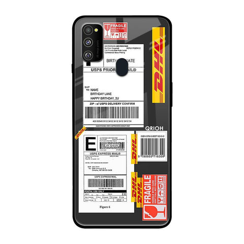 Cool Barcode Label Samsung Galaxy M30s Glass Back Cover Online