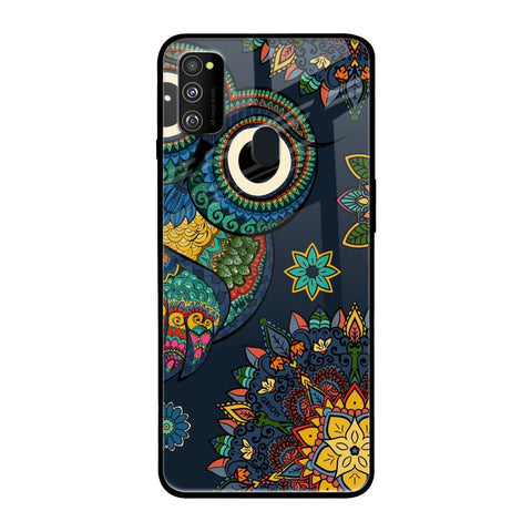 Owl Art Samsung Galaxy M30s Glass Back Cover Online