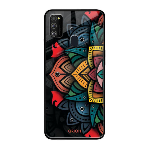 Retro Gorgeous Flower Samsung Galaxy M30s Glass Back Cover Online