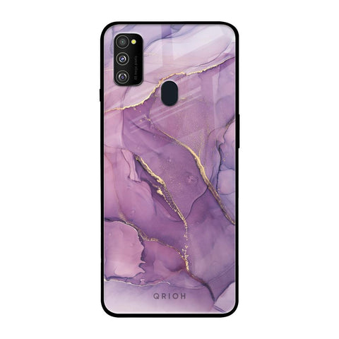 Purple Gold Marble Samsung Galaxy M30s Glass Back Cover Online
