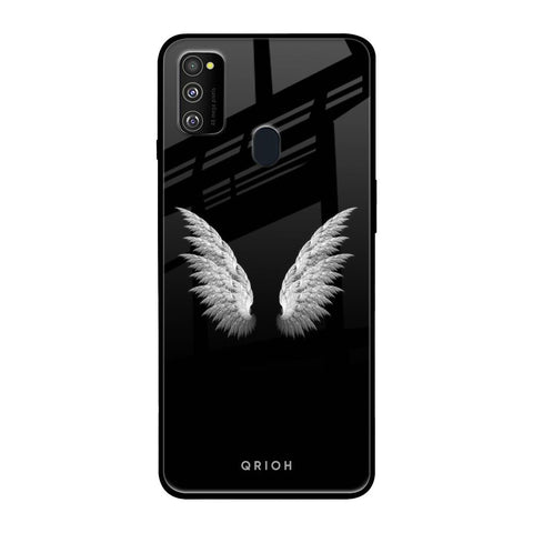 White Angel Wings Samsung Galaxy M30s Glass Back Cover Online