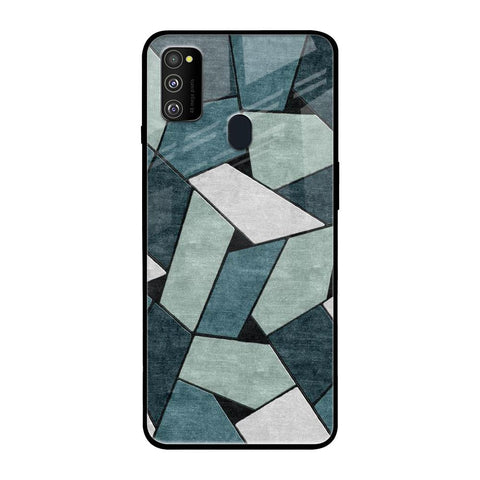Abstact Tiles Samsung Galaxy M30s Glass Back Cover Online