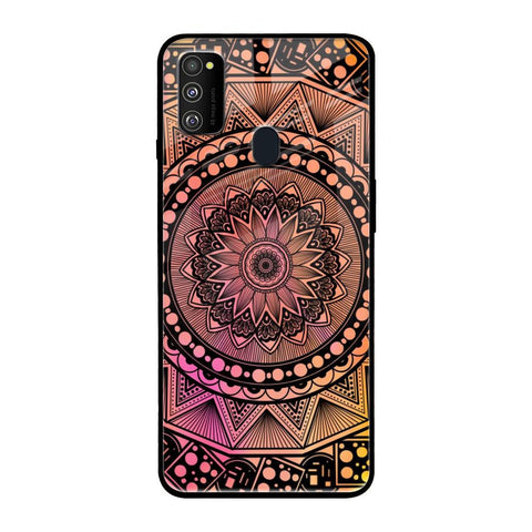 Floral Mandala Samsung Galaxy M30s Glass Back Cover Online