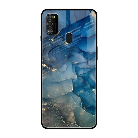 Blue Cool Marble Samsung Galaxy M30s Glass Back Cover Online