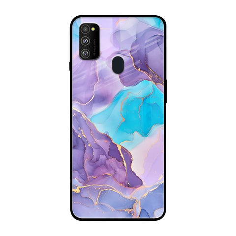 Alcohol ink Marble Samsung Galaxy M30s Glass Back Cover Online