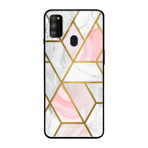 Geometrical Marble Samsung Galaxy M30s Glass Back Cover Online
