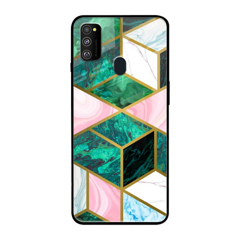 Seamless Green Marble Samsung Galaxy M30s Glass Back Cover Online