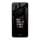 Go Your Own Way Samsung Galaxy M30s Glass Back Cover Online