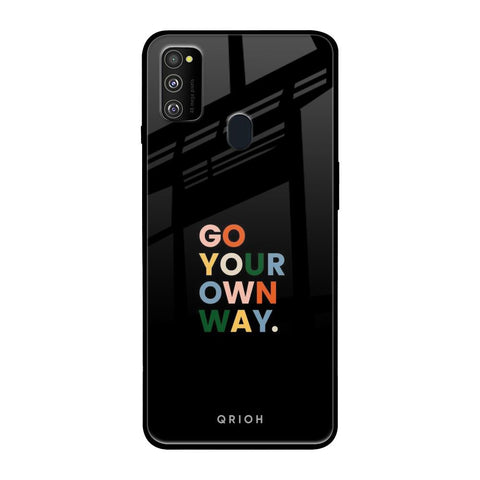 Go Your Own Way Samsung Galaxy M30s Glass Back Cover Online