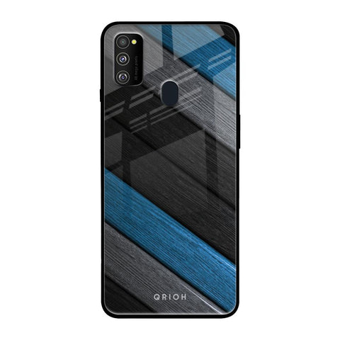 Multicolor Wooden Effect Samsung Galaxy M30s Glass Back Cover Online