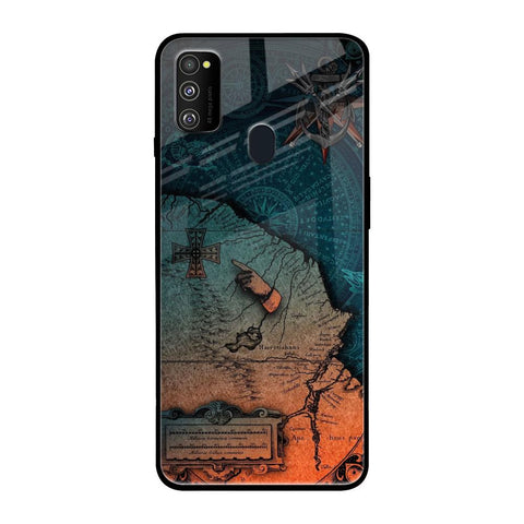 Geographical Map Samsung Galaxy M30s Glass Back Cover Online