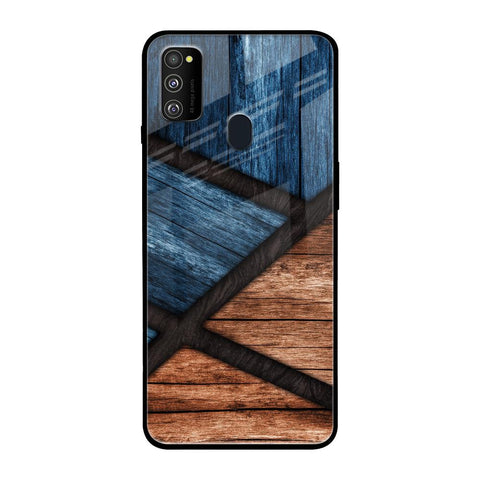 Wooden Tiles Samsung Galaxy M30s Glass Back Cover Online