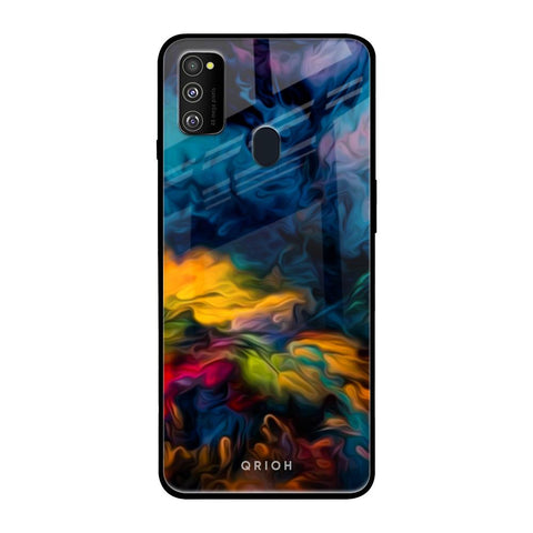 Multicolor Oil Painting Samsung Galaxy M30s Glass Back Cover Online