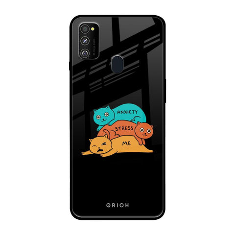 Anxiety Stress Samsung Galaxy M30s Glass Back Cover Online