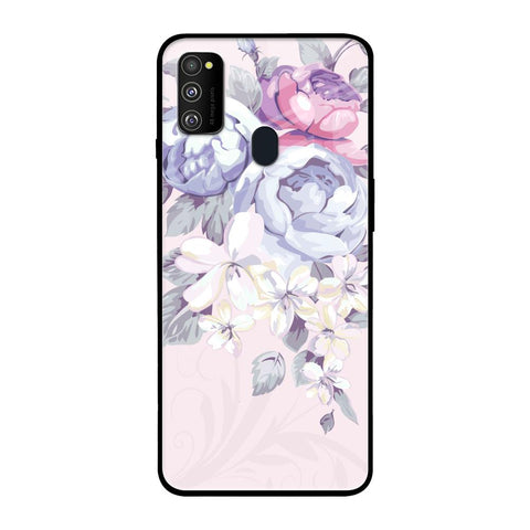 Elegant Floral Samsung Galaxy M30s Glass Back Cover Online