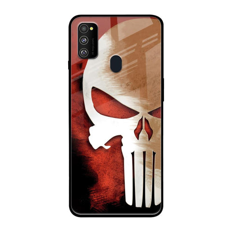 Red Skull Samsung Galaxy M30s Glass Back Cover Online