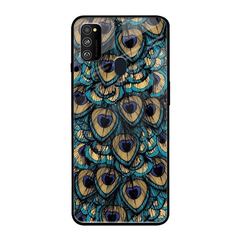 Peacock Feathers Samsung Galaxy M30s Glass Cases & Covers Online