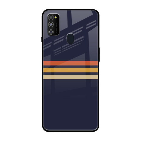 Tricolor Stripes Samsung Galaxy M30s Glass Cases & Covers Online